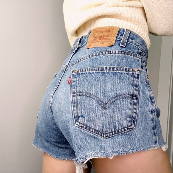 Levi's Pants - VINTAGE LEVIS | High Waisted Cut Off Denim Shorts